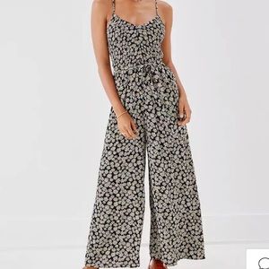 AE Floral Smocked V Neck Jumpsuit